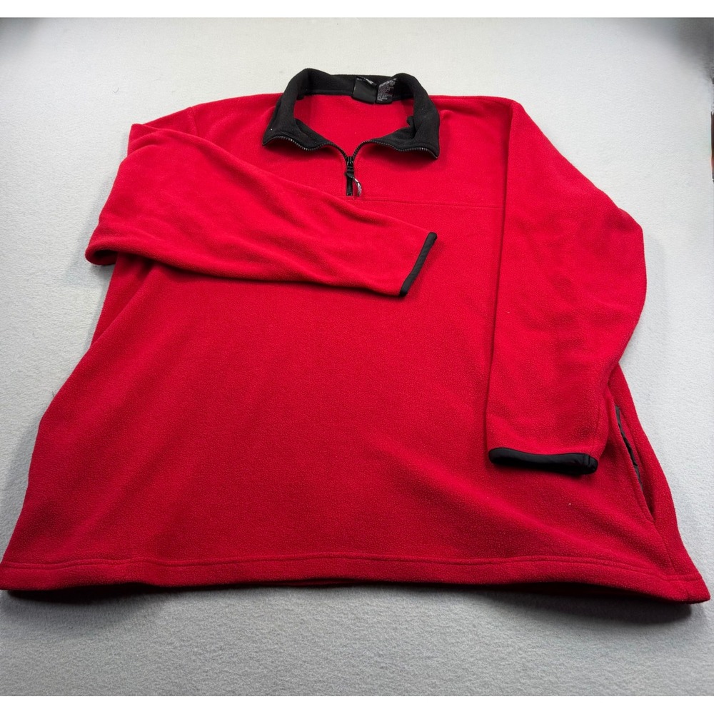 Vintage USA Olympic Team Fleece Pullover Red Quarter Zip JCPenney Mens 2X